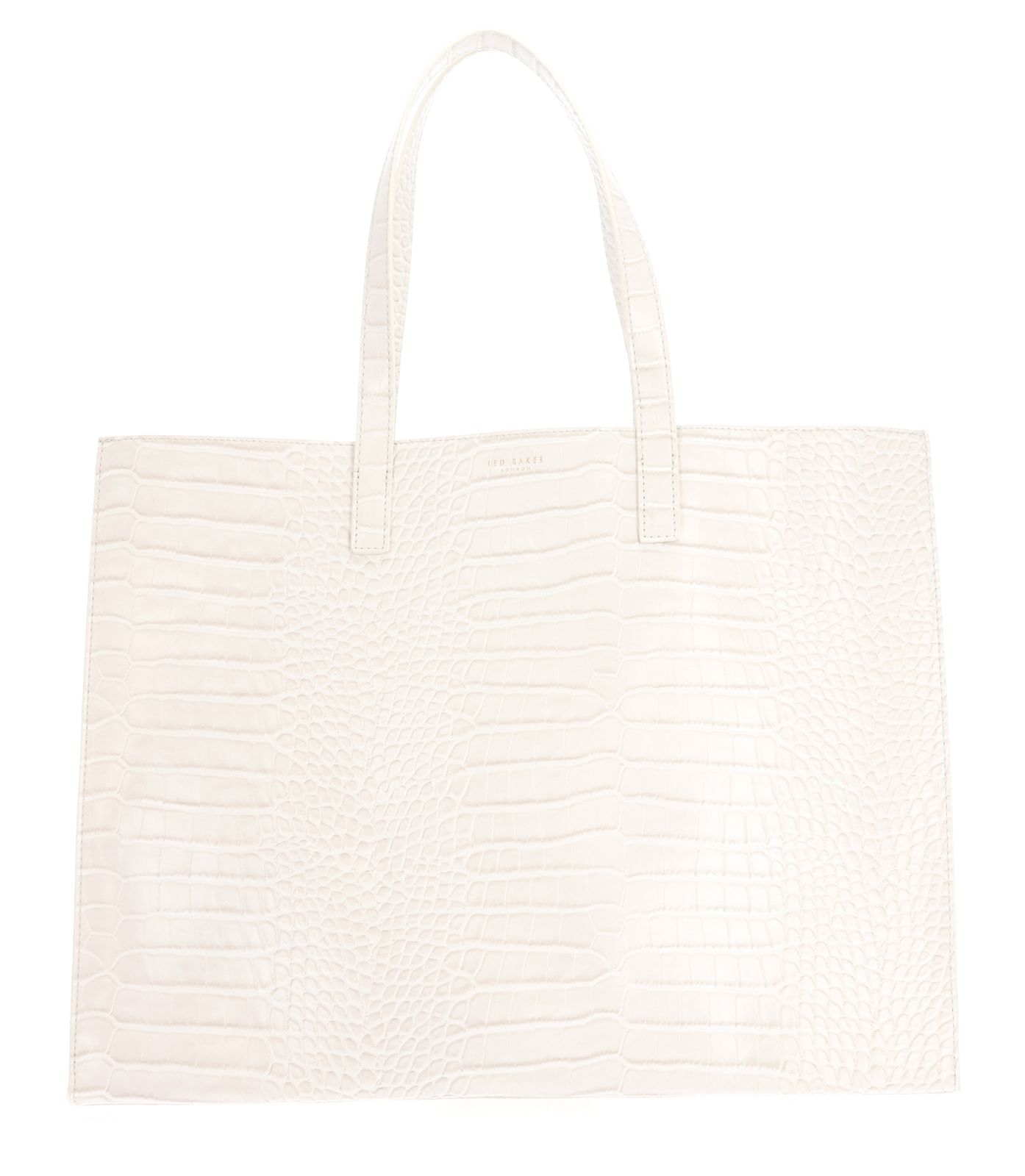 Ted Baker Wellma Croc Effect Icon Bag XL Ivory
