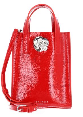Ted Baker Roseem Rose Detail Crinkle Small Bag Red