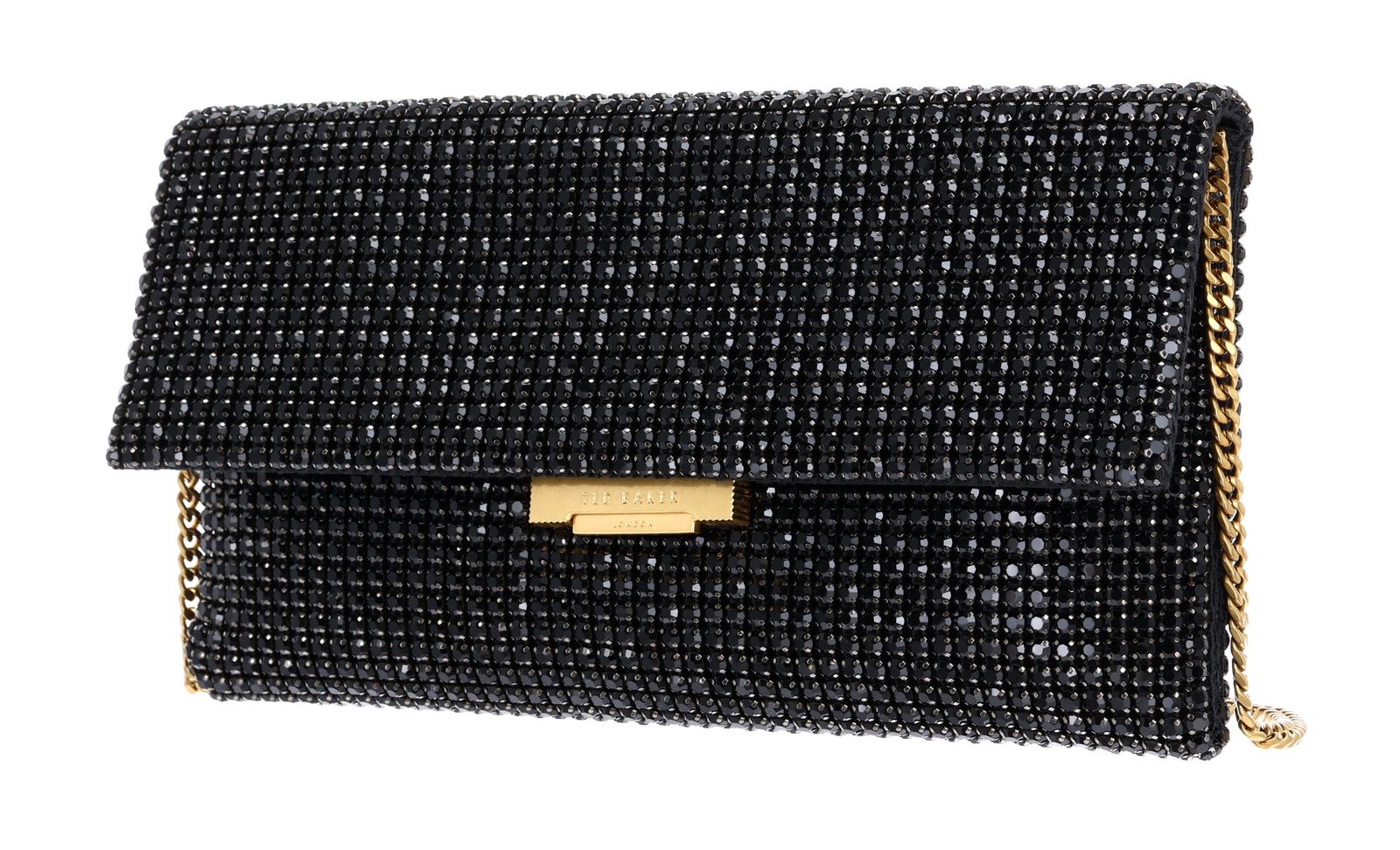 Ted Baker Kristin Crystal Long Fold Over Crossbody Bag Black Ted Baker Kristin Crystal Long Fold Over Crossbody Bag Black