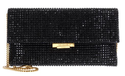 Ted Baker Kristin Crystal Long Fold Over Crossbody Bag Black Ted Baker Kristin Crystal Long Fold Over Crossbody Bag Black