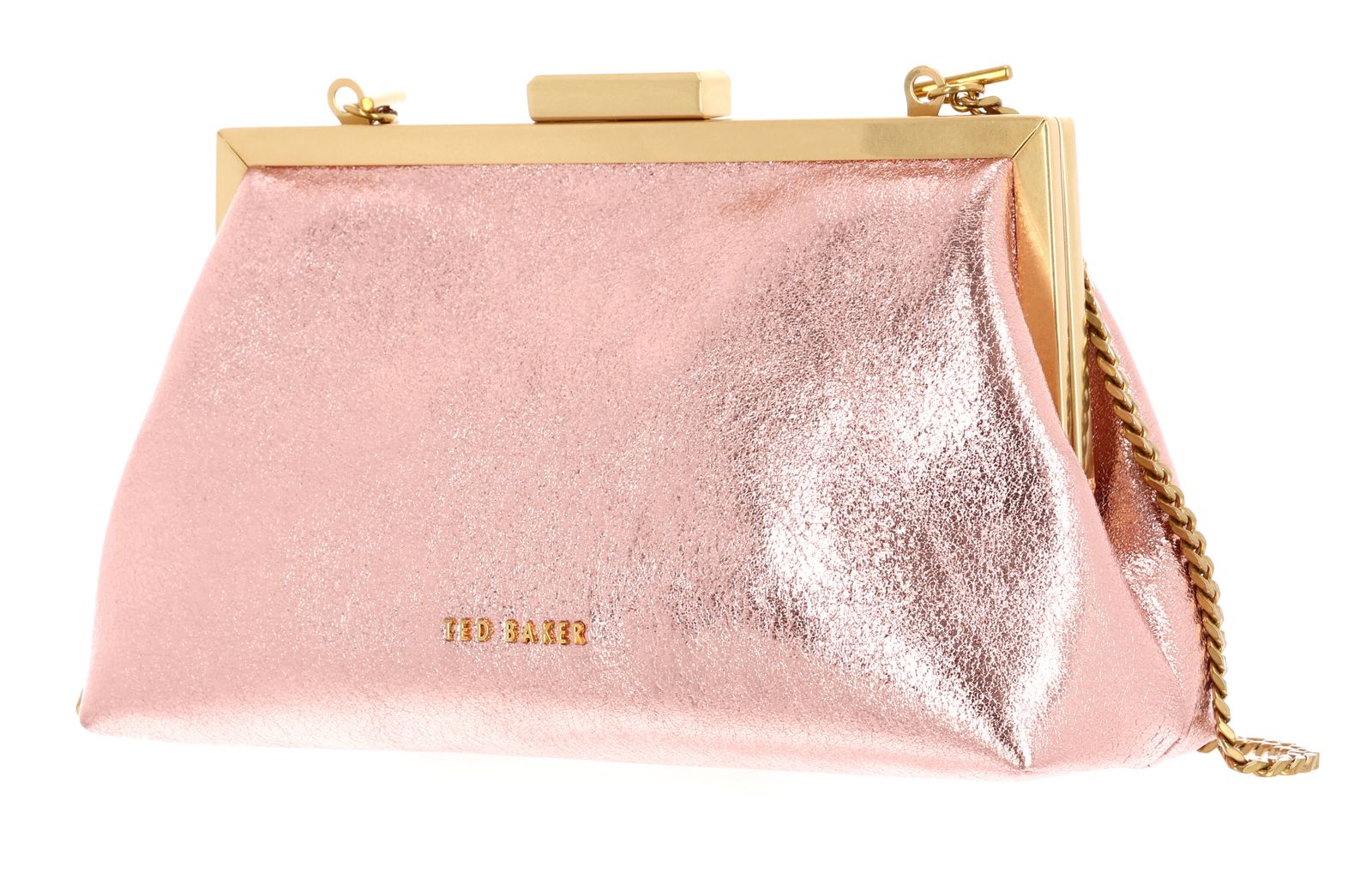 Ted Baker Floreyn Smooth Leather Clutch Dusky - Pink Ted Baker Floreyn Smooth Leather Clutch Dusky - Pink