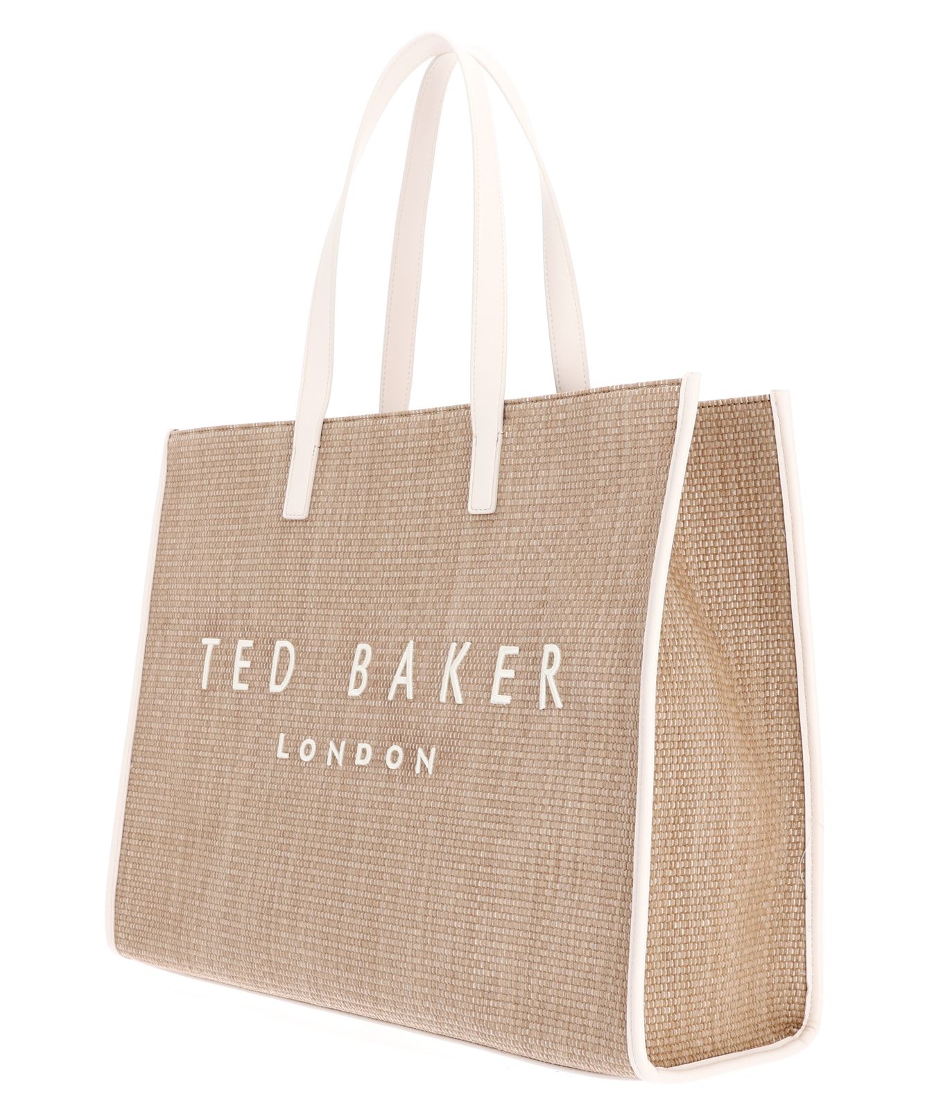 Ted Baker Pallmer Faux Raffia Large Icon Bag Ivory Ted Baker Pallmer Faux Raffia Large Icon Bag Ivory