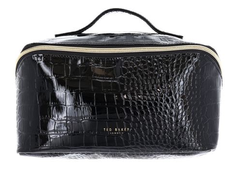 Ted Baker Vieda Croc Effect Small Makeup Bag Black Ted Baker Vieda Croc Effect Small Makeup Bag Black