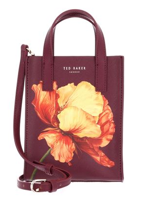 Ted Baker Shilee Printed Flower Mini Icon Bag Wine