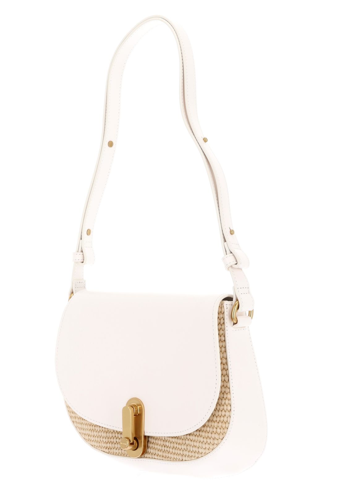 Ted Baker Kkaia Twist Lock Detail Raffia Trim Shoulder Bag S Ivory Ted Baker Kkaia Twist Lock Detail Raffia Trim Shoulder Bag S Ivory