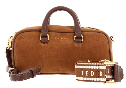 Ted Baker Shayia Elongated Suede Boxy Top Handle Bag Brown
