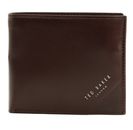 Ted Baker Prugs Embossed Corner Leather Bifold Coin Wallet Brown