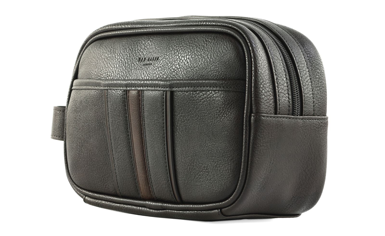Ted Baker Keilab Stripe PU Washbag Brn-Choc Ted Baker Keilab Stripe PU Washbag Brn-Choc