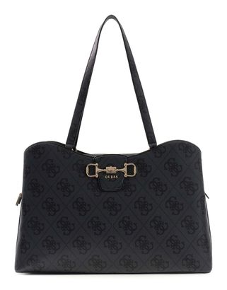 GUESS Janie Logo Tote Bag Coal Logo GUESS Janie Logo Tote Bag Coal Logo