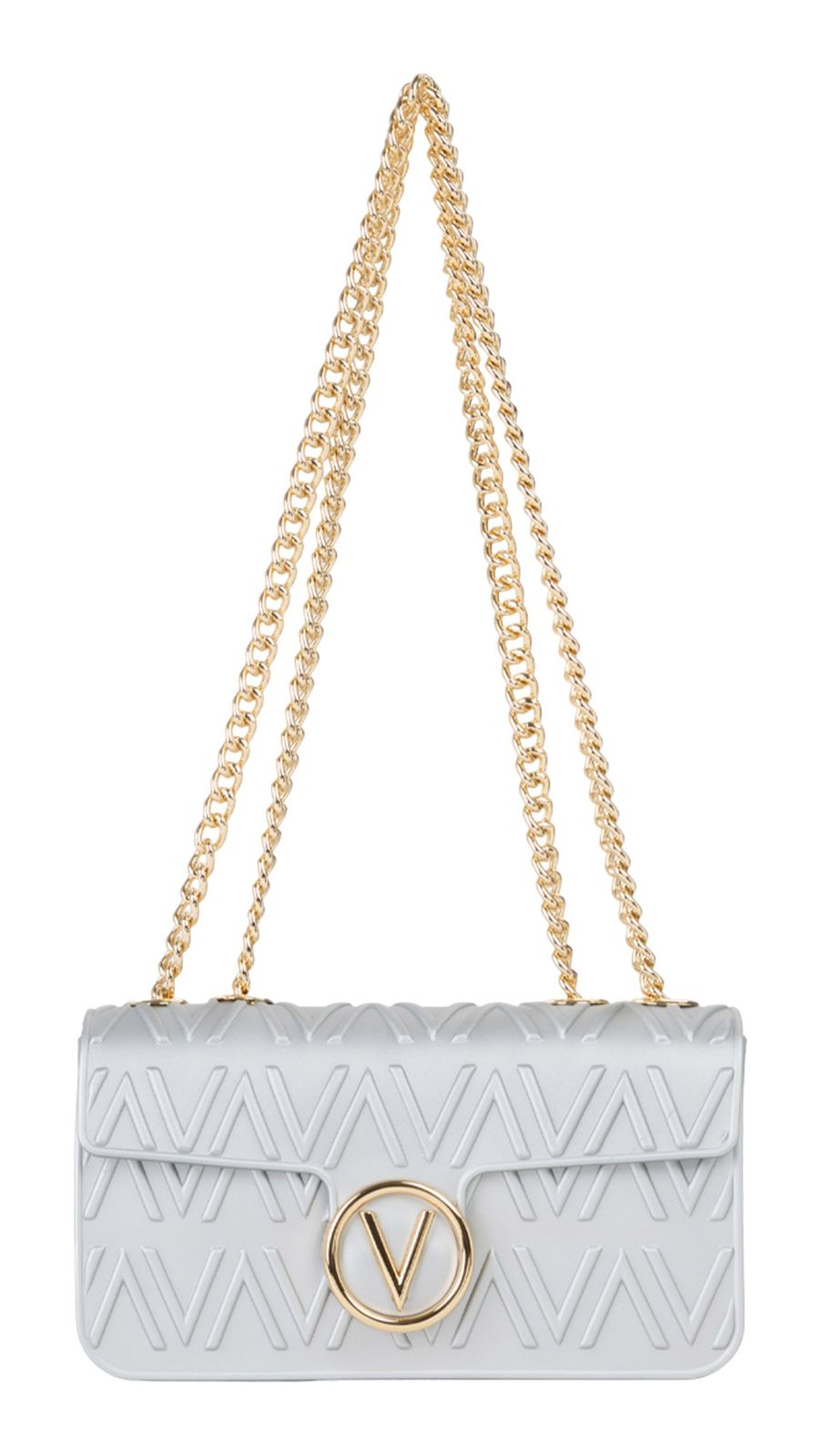 VALENTINO Bubble Flap Bag Argento