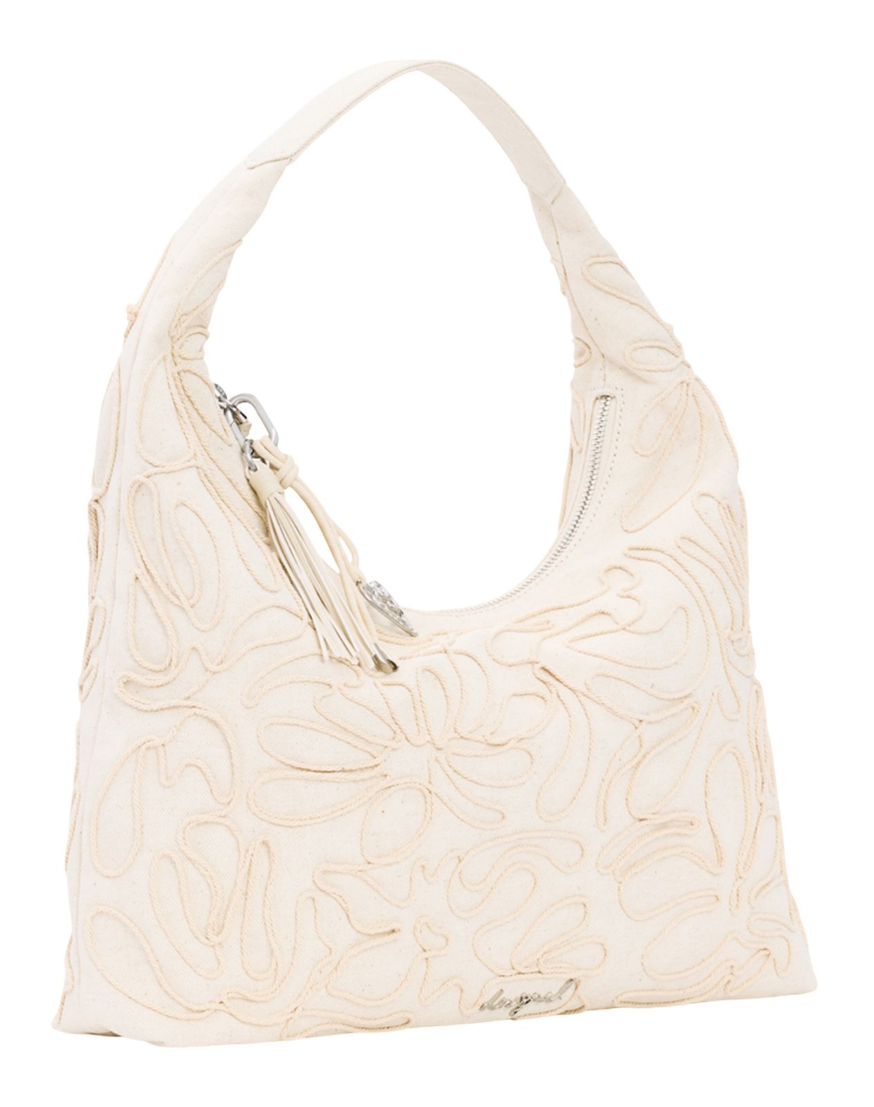 Desigual Edelina Samarra Shoulder Bag Linen White Desigual Edelina Samarra Shoulder Bag Linen White