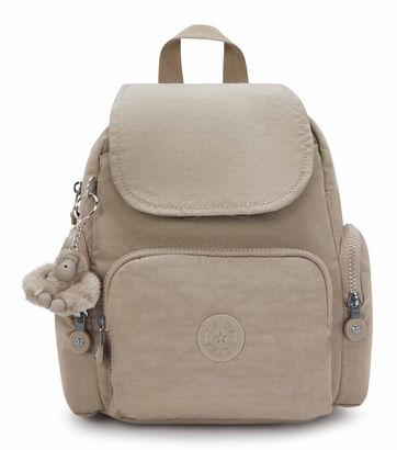 kipling Basic City Zip Mini Backpack Soft Taupe