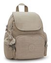 kipling Basic City Zip Mini Backpack Soft Taupe kipling Basic City Zip Mini Backpack Soft Taupe