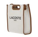 LACOSTE Heritage Canvas Tote Bag S Natural Tan