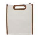 LACOSTE Heritage Canvas Tote Bag S Natural Tan