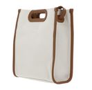 LACOSTE Heritage Canvas Tote Bag S Natural Tan