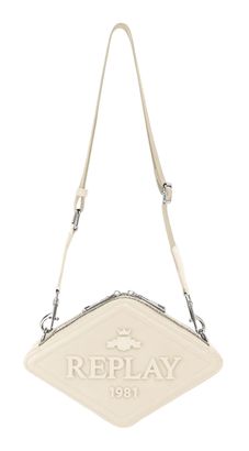 REPLAY Crossbody Bag Cream White REPLAY Crossbody Bag Cream White