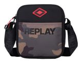 REPLAY Reporter Bag Black + Dark Olive + Turkish Coffee