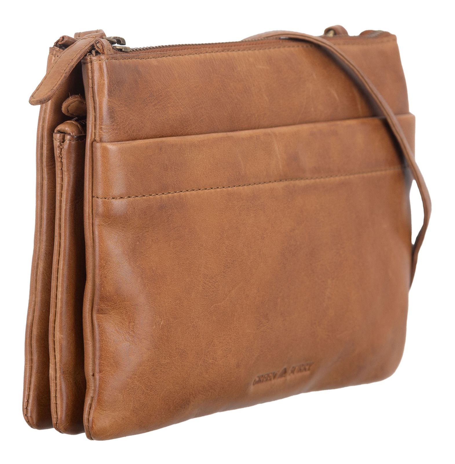 GREENBURRY Colombiana RV Shoulderbag 3 Zip M Nougat GREENBURRY Colombiana RV Shoulderbag 3 Zip M Nougat