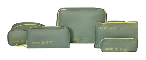 American Tourister Packing Organizers 5 Pcs Olive / Lime