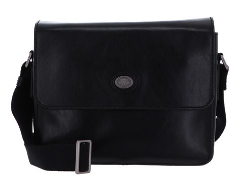 THE BRIDGE Stouo Messenger Bag Nero / Palladio o Nickel