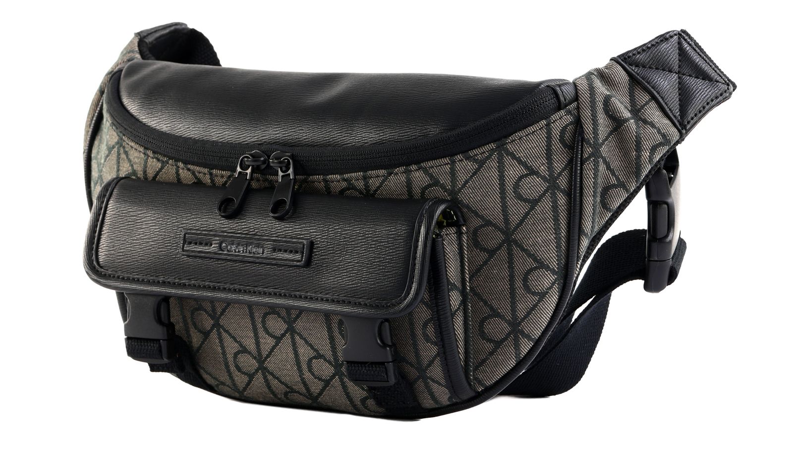Calvin Klein Mixed Emblem Aop Waistbag Lotus Beige / Black Calvin Klein Mixed Emblem Aop Waistbag Lotus Beige / Black