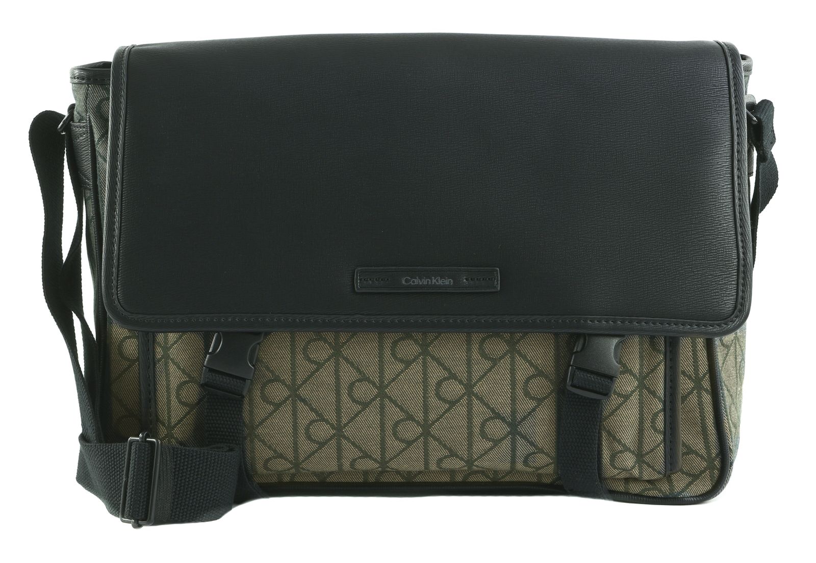 Calvin Klein Emblem Flap Bag Lotus Beige / Black