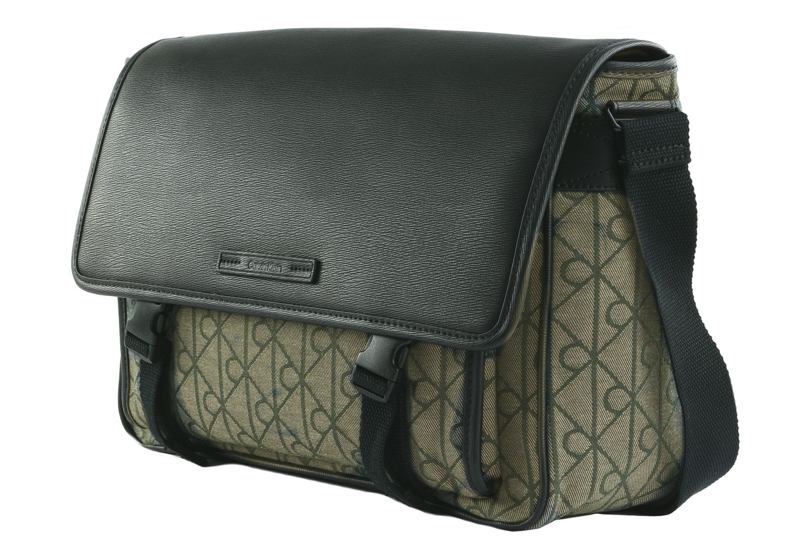 Calvin Klein Emblem Flap Bag Lotus Beige / Black Calvin Klein Emblem Flap Bag Lotus Beige / Black