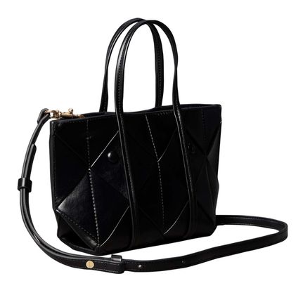 Calvin Klein Woven Mini Tote Crossbody Black