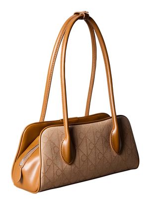 Calvin Klein Emblem Trio Jacquard Shoulder Bag Cornstalk