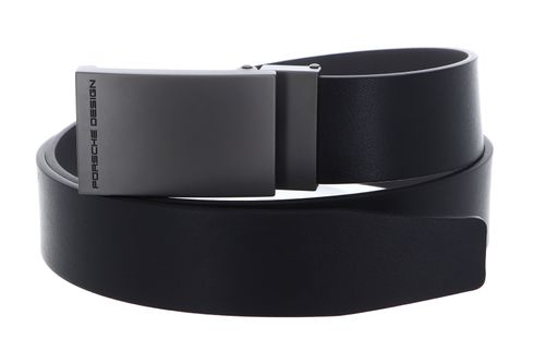 PORSCHE DESIGN Business Belt Plate Buckle 35 W115 Black - kürzbar