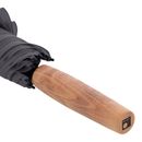Knirps Timber Stick Automatic Dark Grey