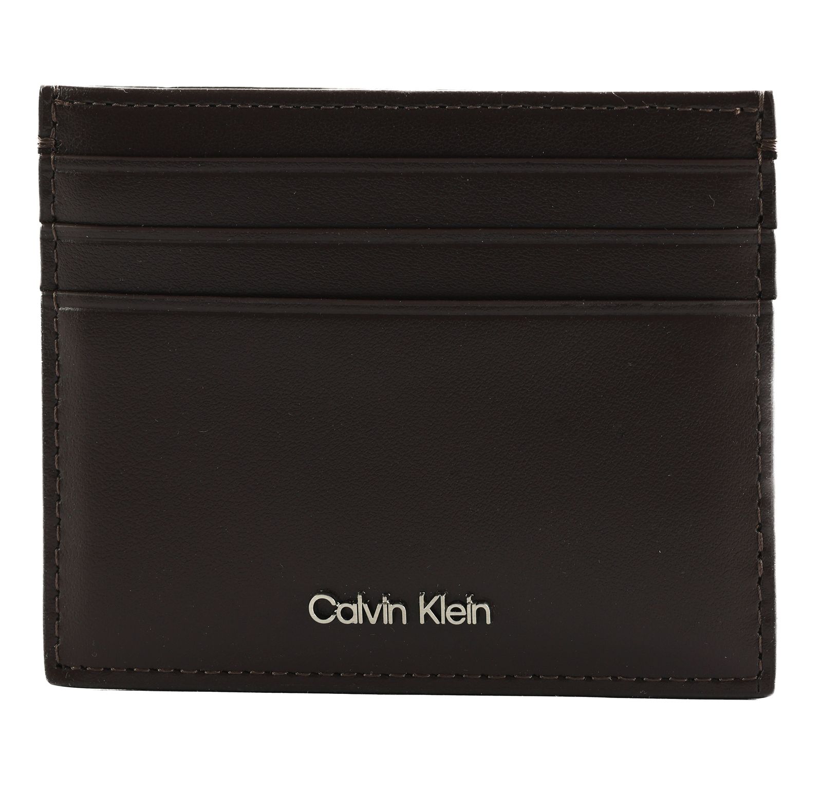 Calvin Klein Raised Cardholder CK Dark Brown Calvin Klein Raised Cardholder CK Dark Brown