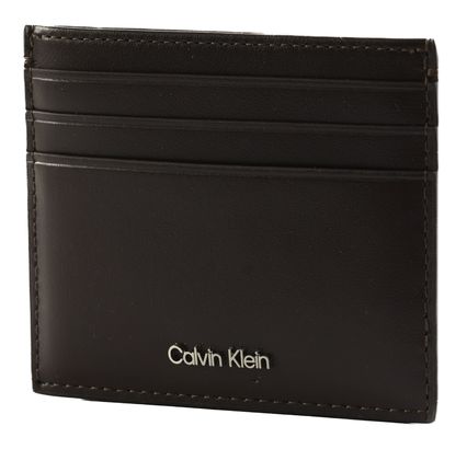 Calvin Klein Raised Cardholder CK Dark Brown Calvin Klein Raised Cardholder CK Dark Brown