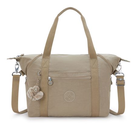 kipling Basic Eyes Wide Open Art Tote Soft Taupe