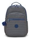 kipling Seoul Lap Large Backpack L Blue On Wire