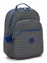 kipling Seoul Lap Large Backpack L Blue On Wire