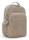 kipling Seoul Lap Large Backpack L Soft Taupe