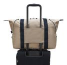 kipling Eyes Wide Open Art M Travel Tote Soft Taupe C