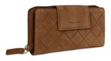 bugatti Fabia Ladies Long Zip Wallet Cognac