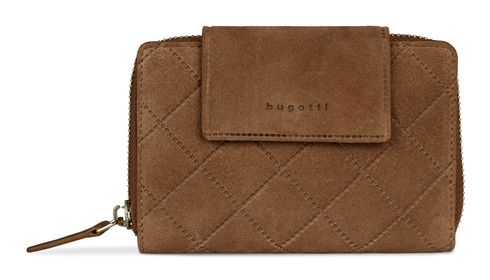 bugatti Fabia Ladies Zip Wallet M Cognac