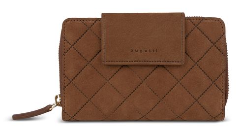 bugatti Fabia Ladies Zip Wallet L Cognac