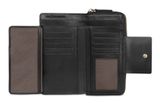 bugatti Fabia Ladies Long Zip Wallet Black