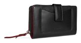 bugatti Viola Ladies Zip Wallet L Black - Red