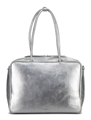 JOST Silver Shimmer Bowling Bag Business Silver