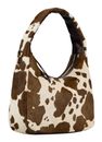JOST Furry Cow Hobo Bag S Brown