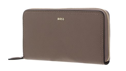 BOSS Lenah Ziparound Wallet Brown Overflow