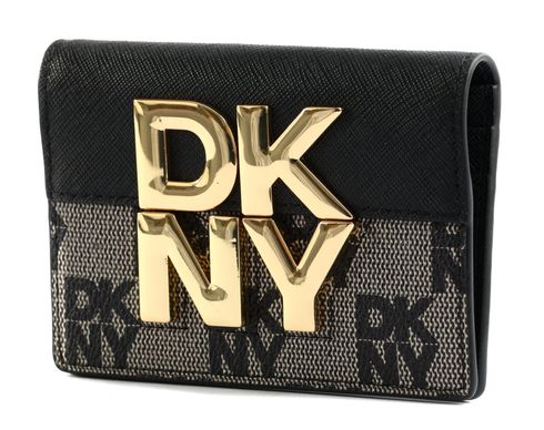DKNY Echo Bifold Cardholder BK Logo - BK