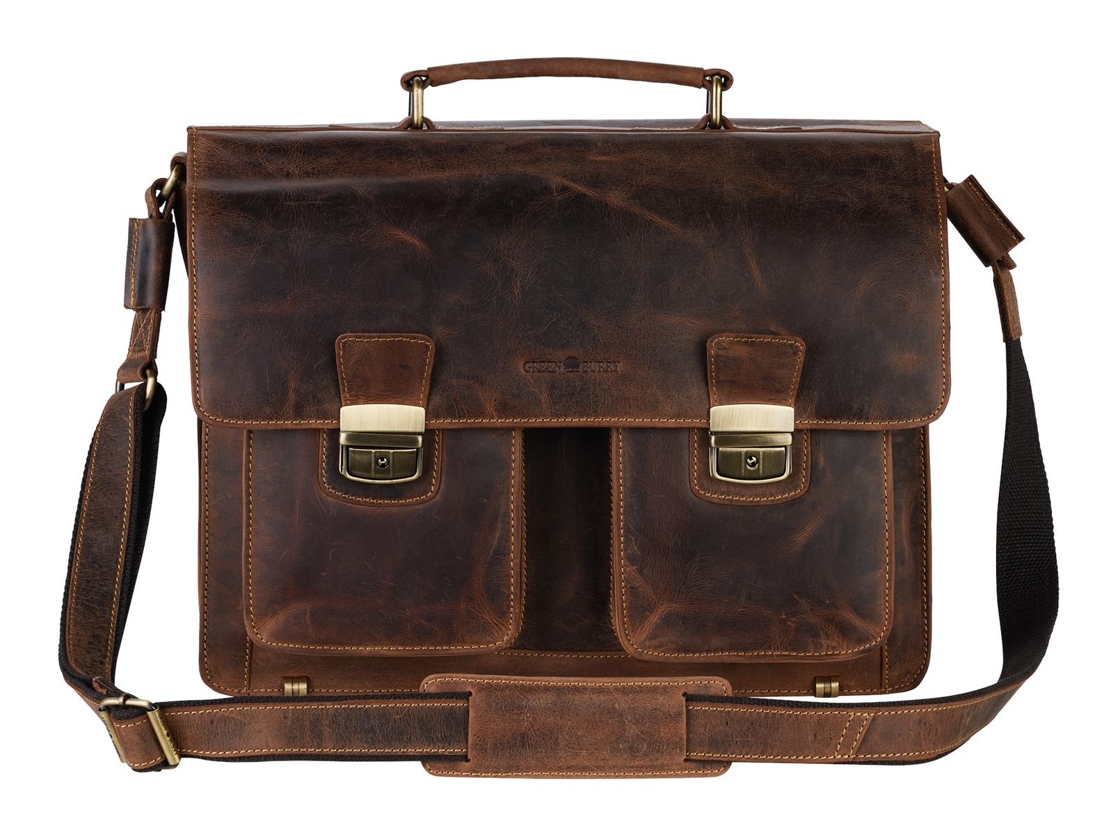 GREENBURRY Vintage Business Bag Brown