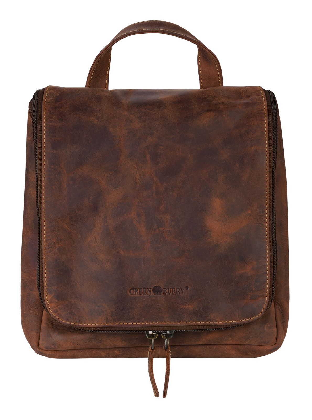 GREENBURRY Vintage Toilet Bag Brown
